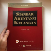 STANDAR AKUNTANSI KEUANGAN BUKU SATU 1 OKTOBER 1994